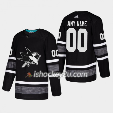 Mænd NHL San Jose Sharks Trøje Tilpasset Sort 2019 All-Star Adidas Authentic
